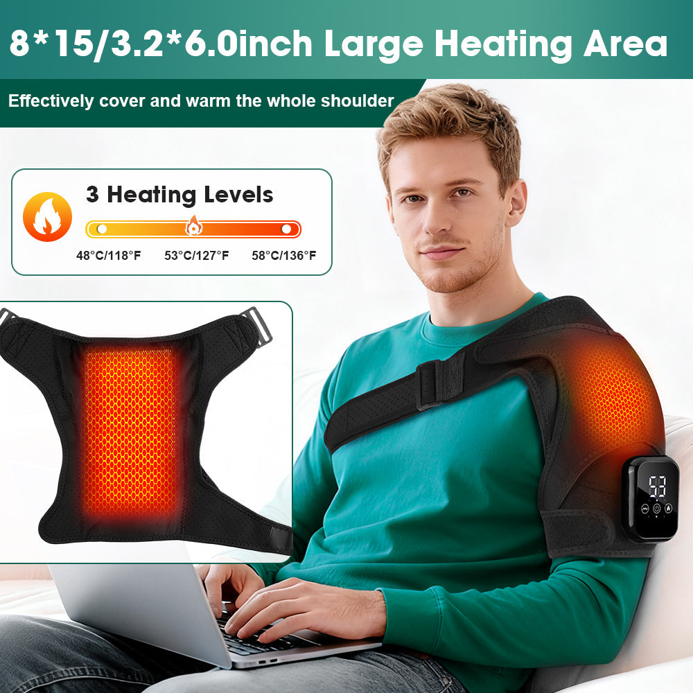 Electric Heating Vibration Massage Shoulder Brace HailiCare Health & Beauty