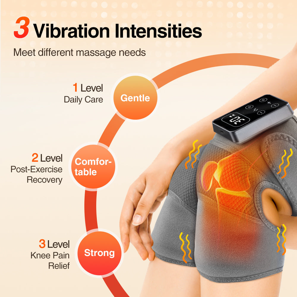 Cordless Electric Knee Support Massager for Pain Relief / Muscle Relaxation HailiCare