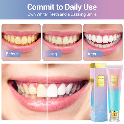 Niacinamide Whitening Toothpaste, Niacinamide Intensive Whitening Toothpaste with Natural Gentle Care Deep Stain Removal Mint Flavor Toothpaste Improves Gum Health Fresh Breath 1 PCS HailiCare