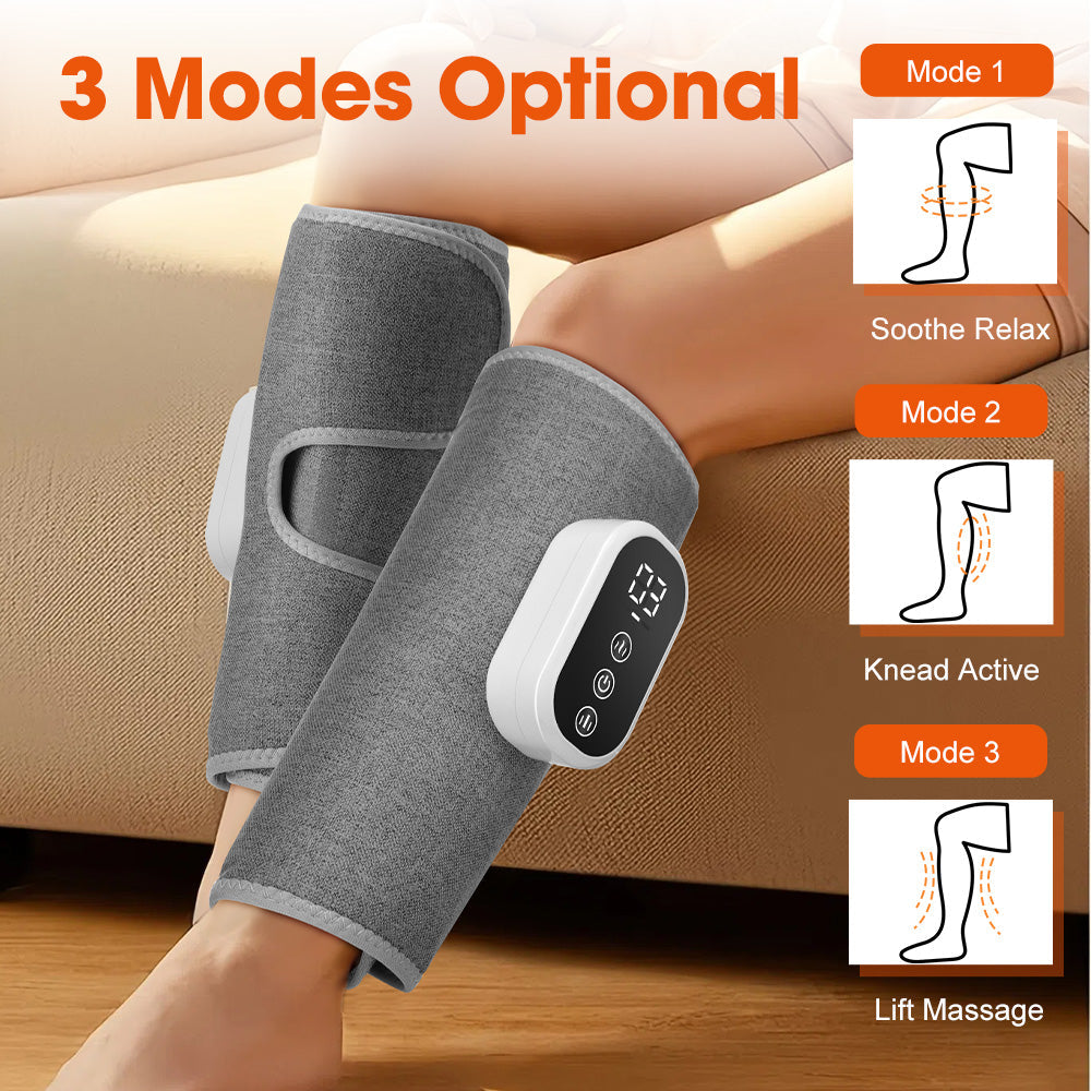 HailiCare Wireless 360° Air Pressure Calf Massager 3 Modes 3 Intensities Electric Airbag Compression Leg Massage Wrap Muscle Relax Blood Circulation Relieve Fatigue HailiCare Health & Beauty