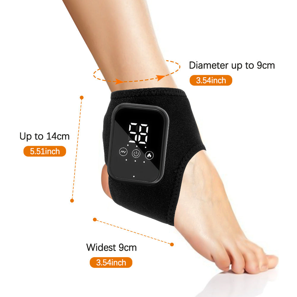 Portable Hot Compress Vibration Foot Massager Ankle Joint Protection Heating Strap USB Rechargeable Cordless Ankle Massager with Heat Ankle Heated Brace Wrap Warmer for Plantar Fasciitis HailiCare Health & Beauty
