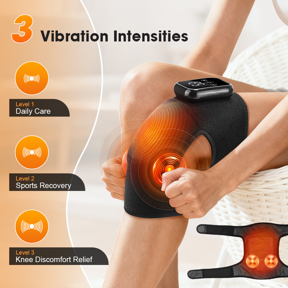 Electric Knee Massager with Heat Vibration HailiCare Health & Beauty