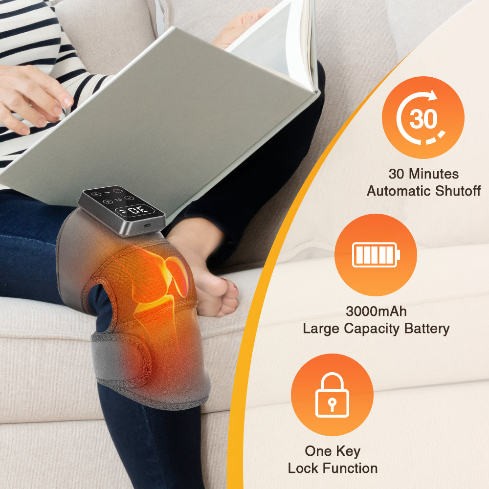 Cordless Electric Knee Support Massager for Pain Relief / Muscle Relaxation HailiCare