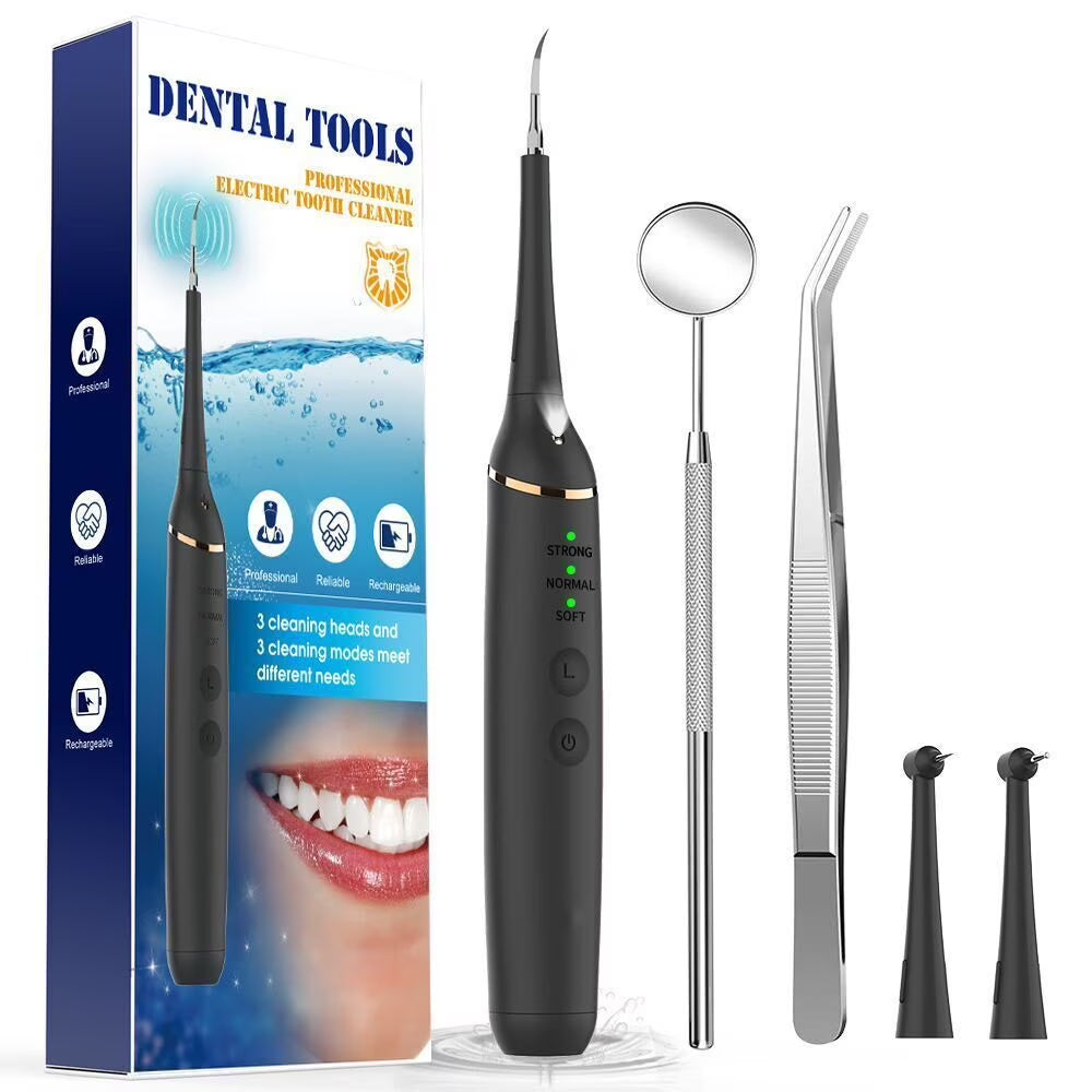 BearCris Electric Ultrasonic Dental Calculus Remover, Portable Teeth Stains Cleaning Tools Kit BearCris