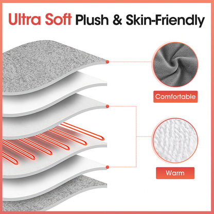 HailiCare Electric Foot Heating Pad Soft Plush Foot Warmer Heater Household Foot Warming Mat Washable Non-Slip Heated Feet Warmer for Bed, Under Desk, Office, Home HailiCare Health & Beauty