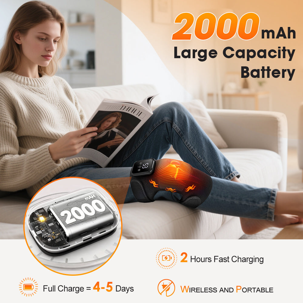 Electric Knee Massager with Heat Vibration HailiCare Health & Beauty