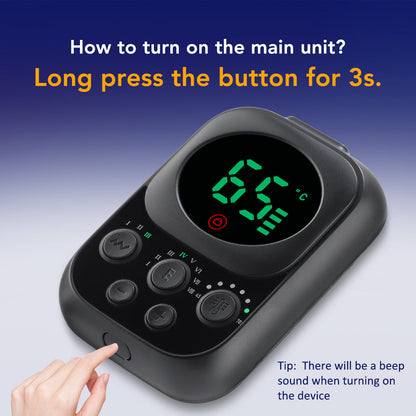 HailiCare Detachable Button Version Wireless APP Control Electric Heating Back Shoulder & Knee Brace Adjustable Belt Heating Vibration 3 Gears 7 Temperature Levels EMS Relax Muscles Improve Blood Circulation Relieve Neck Shoulder Pain HailiCare Health & Beauty