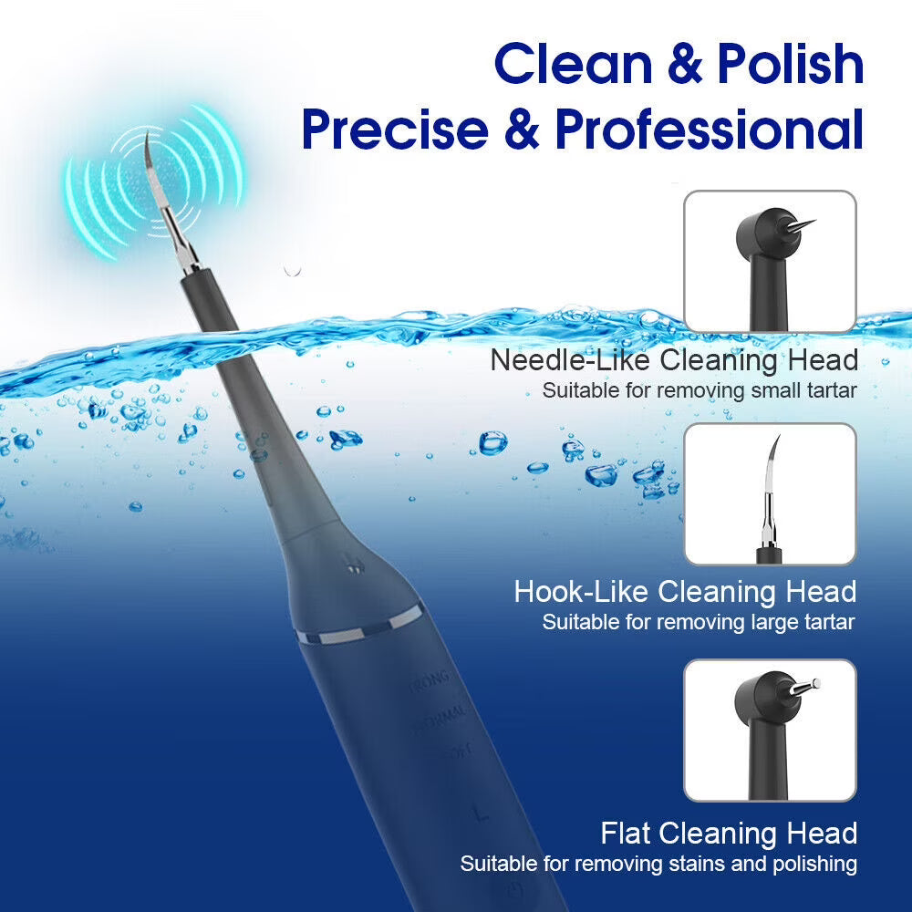 BearCris Electric Ultrasonic Dental Calculus Remover, Portable Teeth Stains Cleaning Tools Kit BearCris