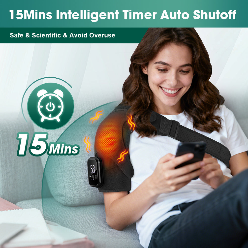 Electric Heating Vibration Massage Shoulder Brace HailiCare Health & Beauty