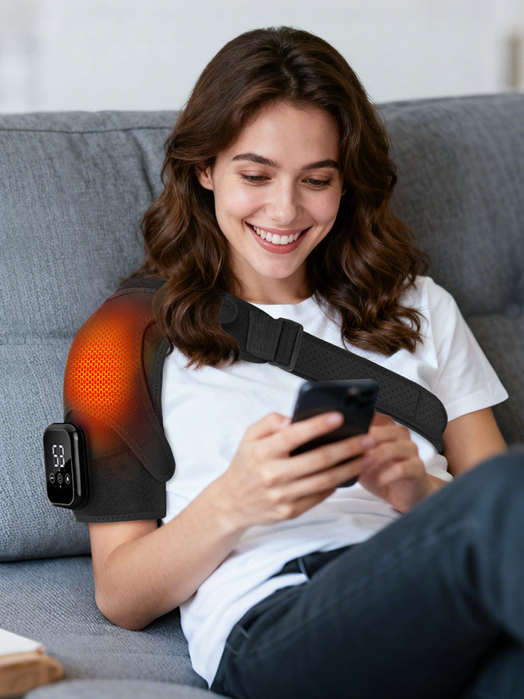 Electric Heating Vibration Massage Shoulder Brace HailiCare Health & Beauty