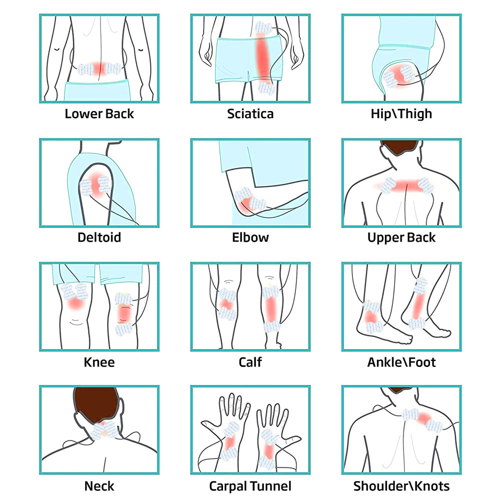 HailiCare TENS Electrode Pads EMS Replacement Unit for Tens Acupuncture For Digital Therapy Machine Massager Multi-Type for Choose HailiCare Health & Beauty