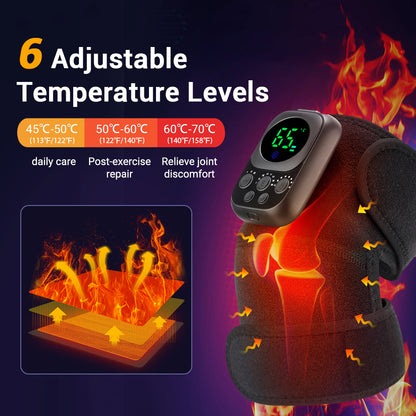 Hailicare Wireless Control Heating Knee Massage Pad for Arthritis Joint Pain Relief Knee Brace Massager HailiCare Health & Beauty