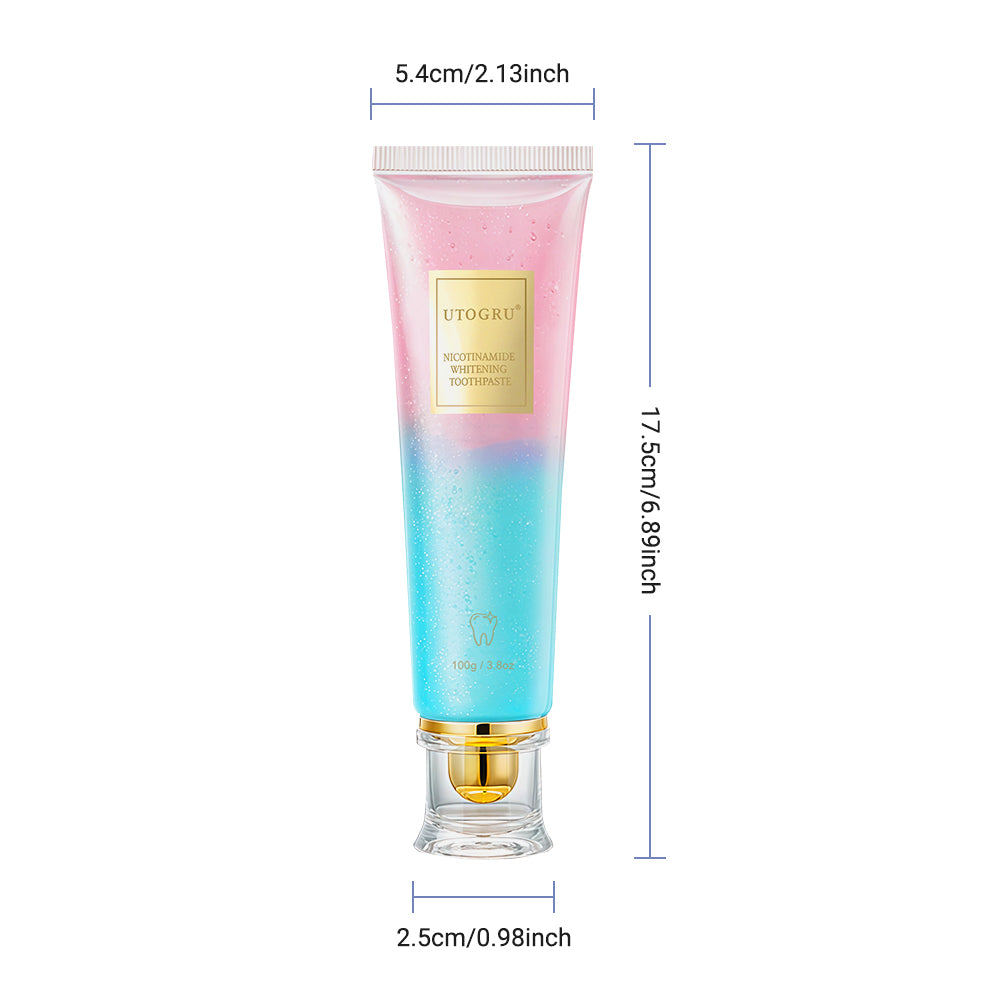 Niacinamide Whitening Toothpaste, Niacinamide Intensive Whitening Toothpaste with Natural Gentle Care Deep Stain Removal Mint Flavor Toothpaste Improves Gum Health Fresh Breath 1 PCS HailiCare