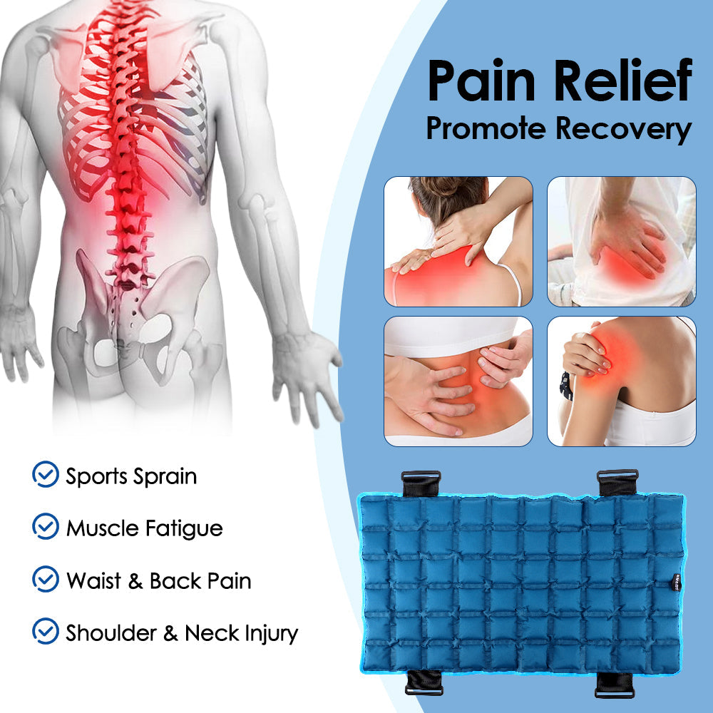 13x22 Inch Large Reusable Knee Ice Pack for Muscle Fatigue Knee, Leg, Neck, Shoulder, Hip and Back Cold Packs, Heat & Cold Compress Wrap, Ice Pack for Back and Leg Agdoad