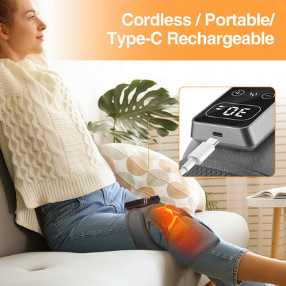 Cordless Electric Knee Support Massager for Pain Relief / Muscle Relaxation HailiCare
