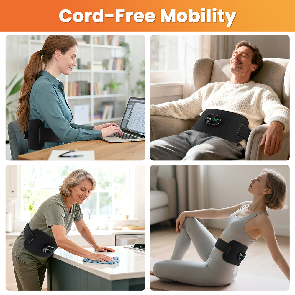 Red Light Pad with 5000mAh Battery, Cordless LED Light Wrap for Back Shoulder Neck Knee Abdominal Soreness, 660nm & 850nm Dual-Wavelength LED Pad, Rechargeable Heat Wrap for Home Use, Gift for Women Agdoad