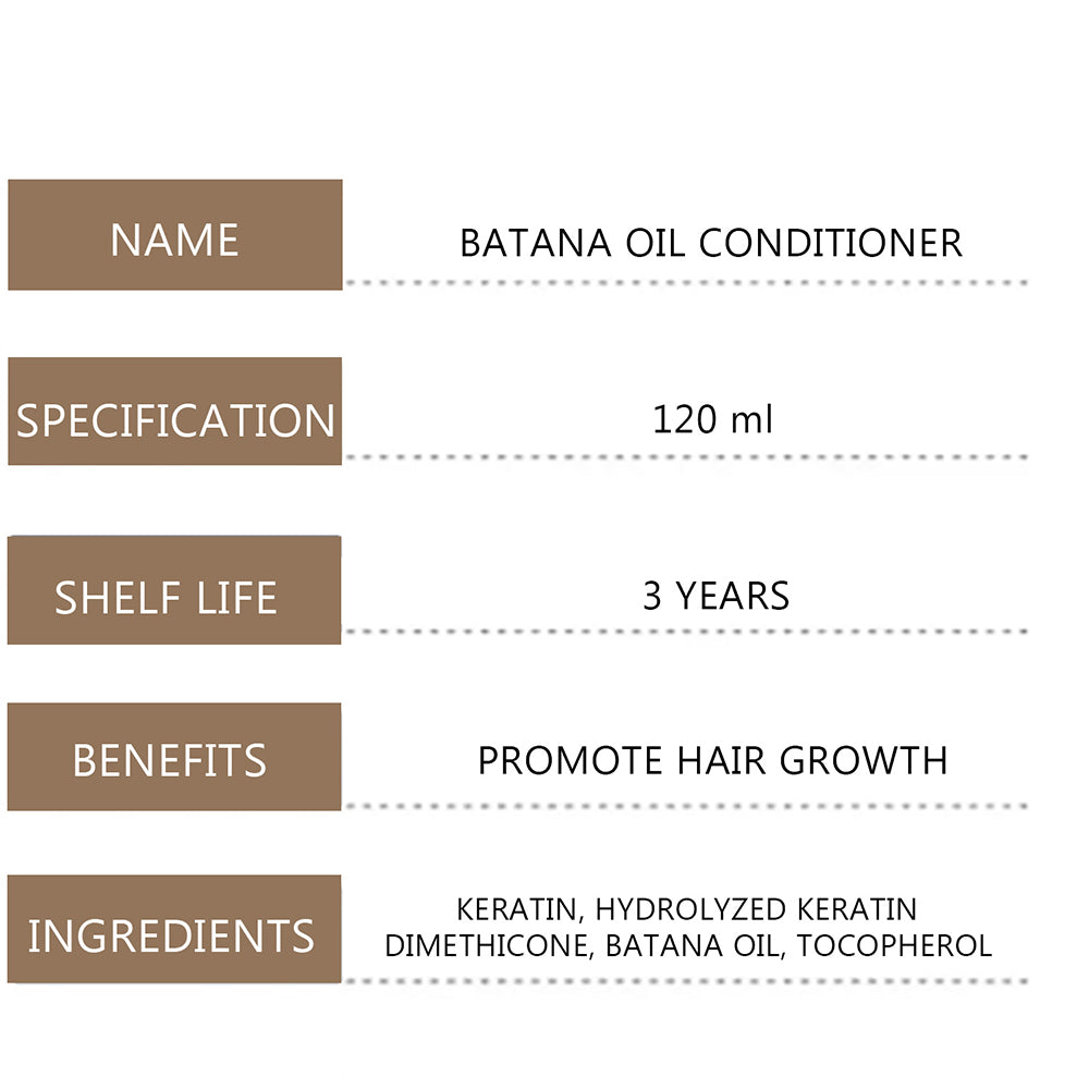 Batana Oil Conditioner for Hair, Moisturizing Repair Hair Care for Men & Women, Strengthening Hair Root Pleasant Smell Smooth Texture 4oz HailiCare