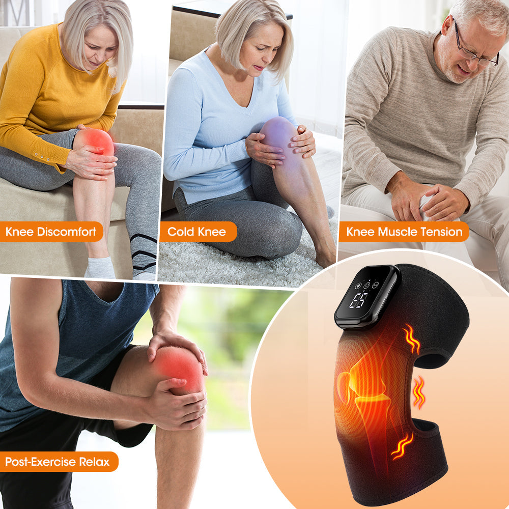 Electric Knee Massager with Heat Vibration HailiCare Health & Beauty