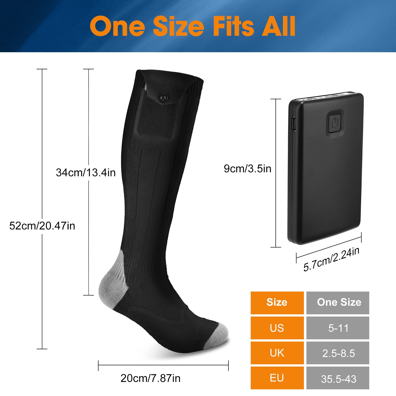 APP-Controlled Heated Socks – Smart Bluetooth Rechargeable Foot Warmers HailiCare