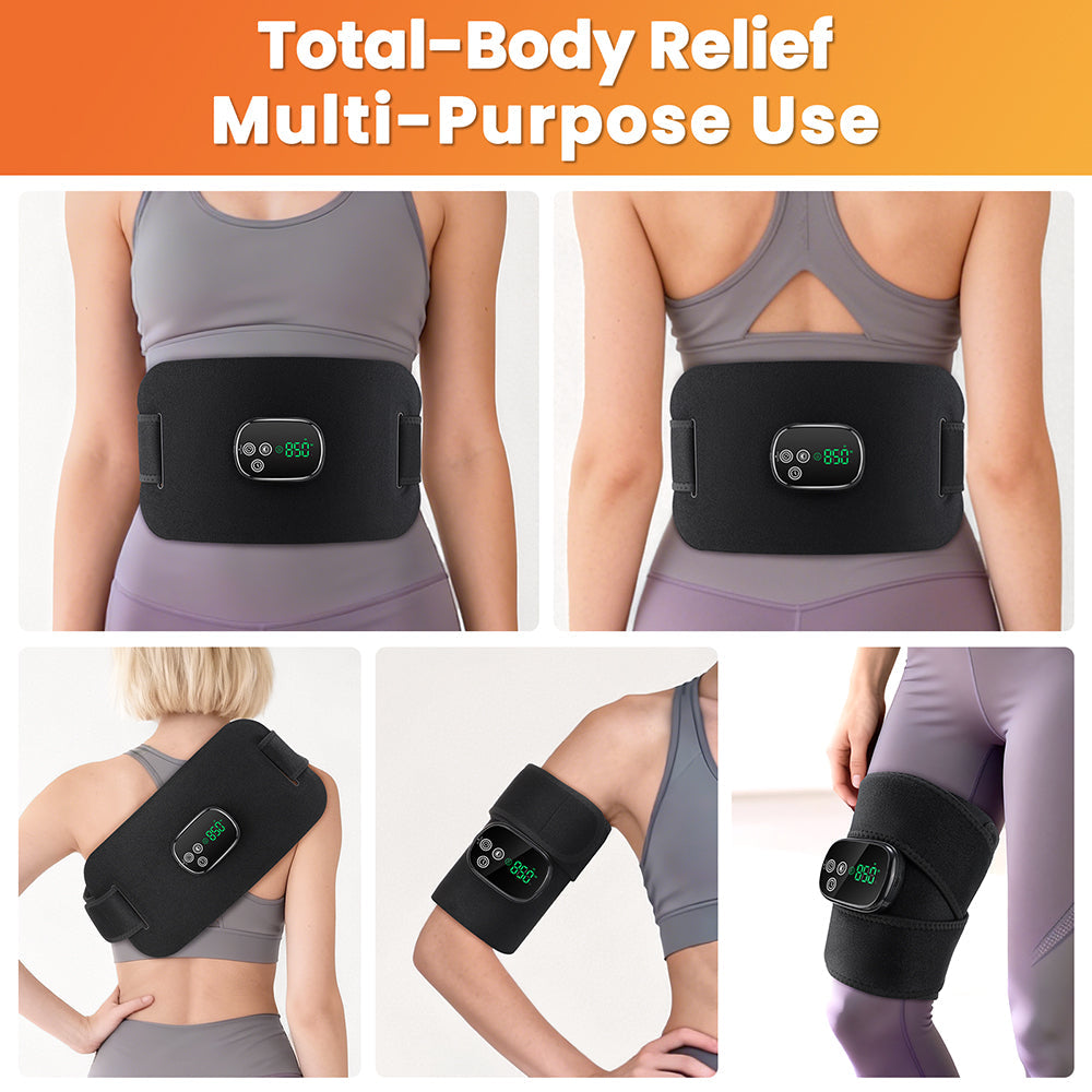 Red Light Pad with 5000mAh Battery, Cordless LED Light Wrap for Back Shoulder Neck Knee Abdominal Soreness, 660nm & 850nm Dual-Wavelength LED Pad, Rechargeable Heat Wrap for Home Use, Gift for Women Agdoad