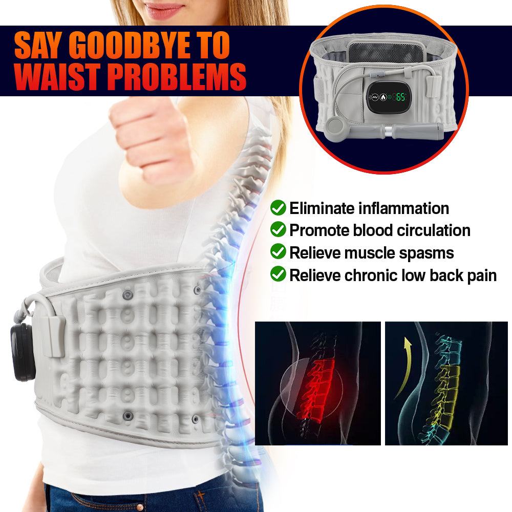 Hailicare LED Massaging Heating Inflatable Decompression Waist Belt HailiCare Health & Beauty