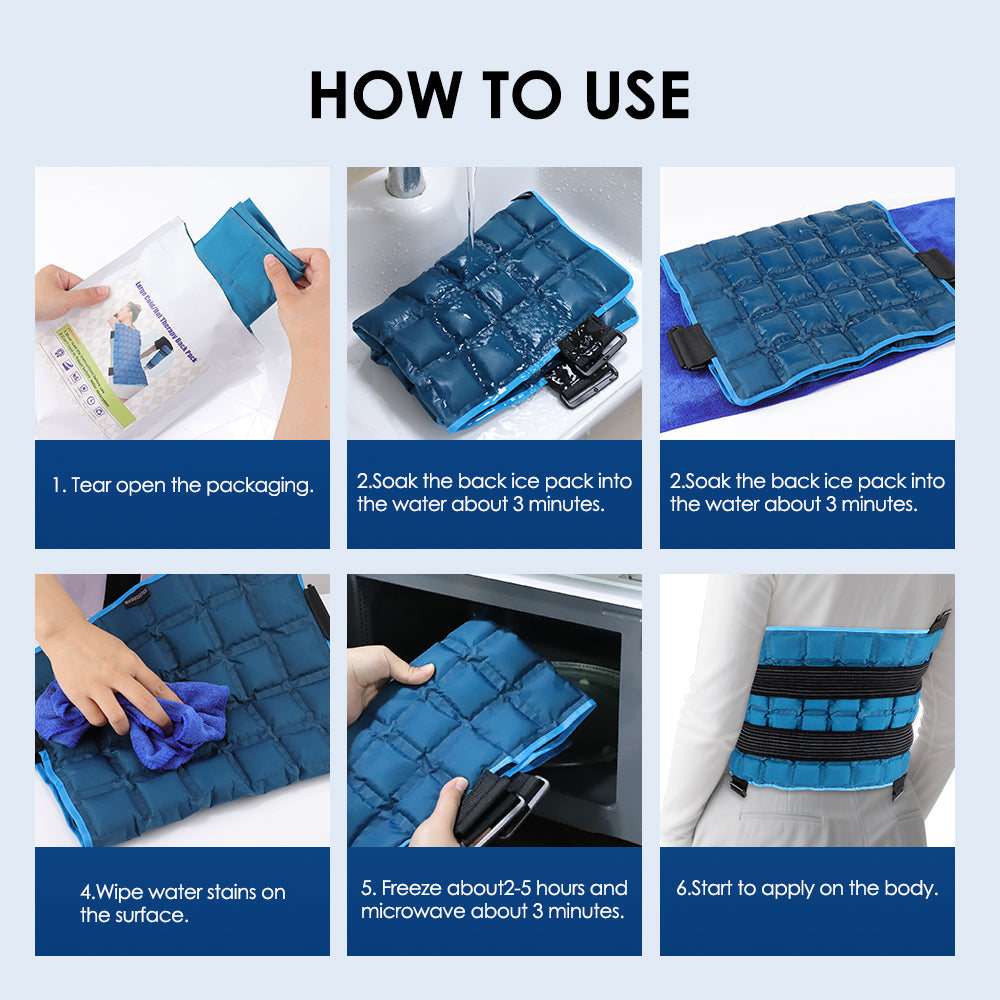 13x22 Inch Large Reusable Knee Ice Pack for Muscle Fatigue Knee, Leg, Neck, Shoulder, Hip and Back Cold Packs, Heat & Cold Compress Wrap, Ice Pack for Back and Leg Agdoad