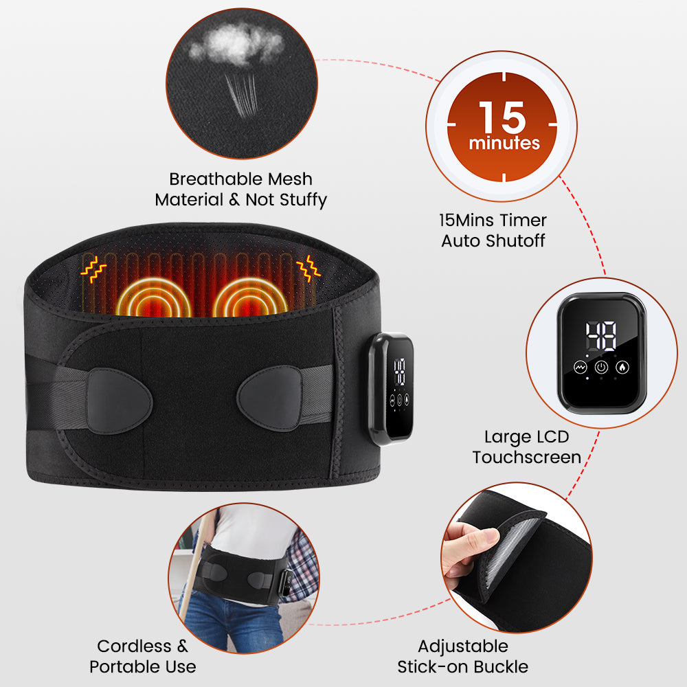 Cordless Heated Waist Belt for Relaxation and Discomfort Relief HailiCare
