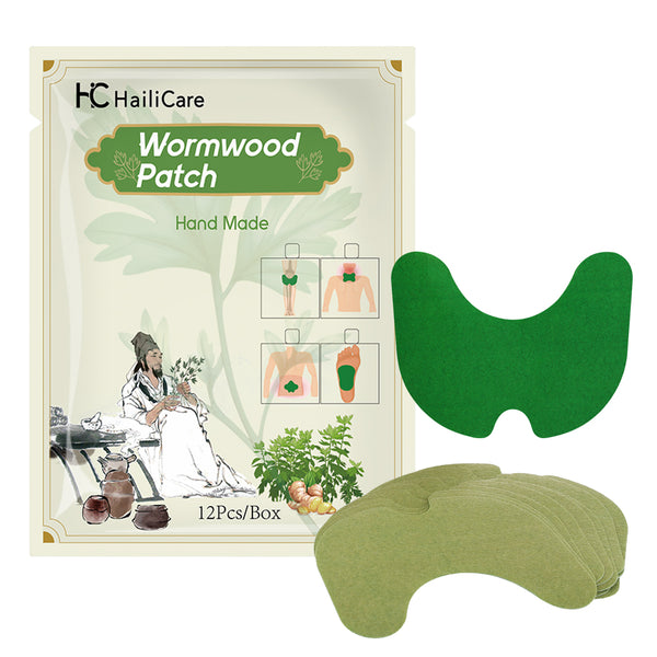 HailiCare Wormwood Patch Knee Pain Relief - Green herbal knee patch with packaging