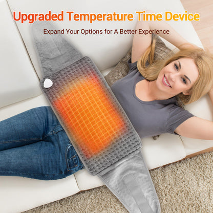 Multifunctional Heating Pad Electric Heating Blanket 9 Temperature Levels 4 Timing Heated Belt Household Warm Keeping Artifact Warm Legs Abdomen Hands Body Warming Office Home HailiCare Health & Beauty