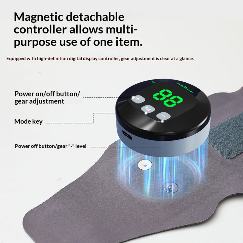 Microcurrent Wrist Massager Brace Wrap, Cordless Hand Massager with 10 Modes & 29 Intensity Levels, Microcurrent Muscle Massage, Magnetic Detachable Design for Left & Right Hand, Office Home Travel Agdoad