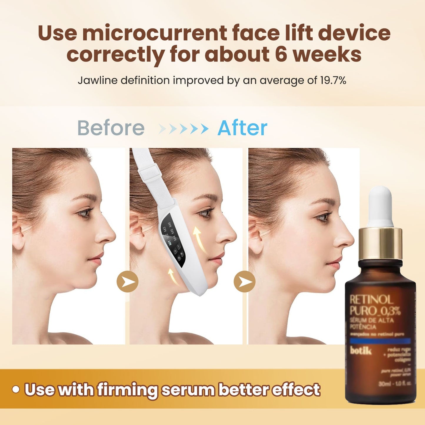 HailiCare V Face Lifting Device Firming Facial Massager Facial Beauty Instrument Face Slimming Massager Double Chin Removal Electric Double Chin and Intelligent V-Shaped Face Machine with 6 Modes & 8 Adjustable Intensities HailiCare Health & Beauty