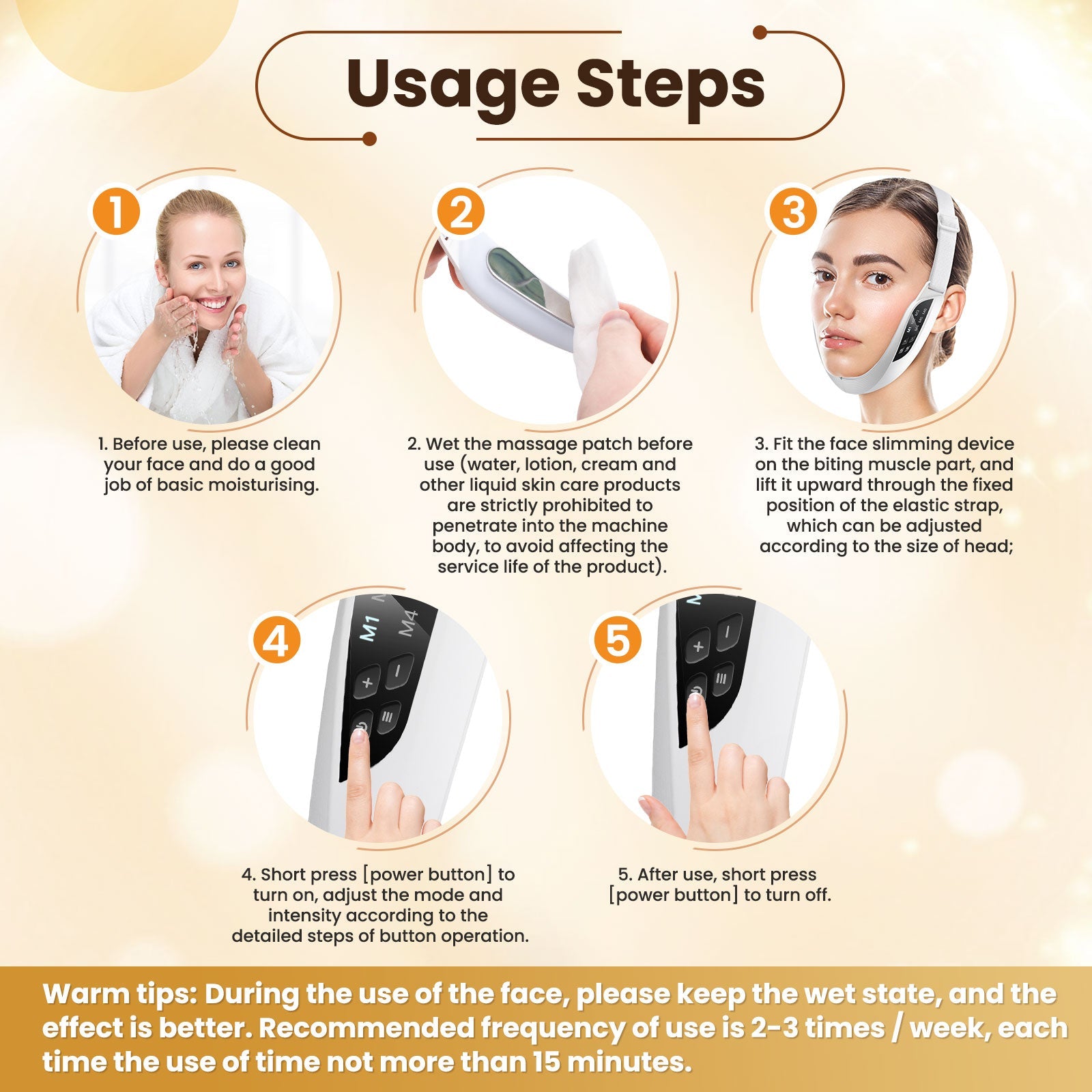 HailiCare V Face Lifting Device Firming Facial Massager Facial Beauty Instrument Face Slimming Massager Double Chin Removal Electric Double Chin and Intelligent V-Shaped Face Machine with 6 Modes & 8 Adjustable Intensities HailiCare Health & Beauty