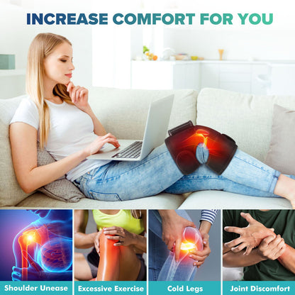 Heated vibrating knee massager, effectively relieves muscle soreness HailiCare