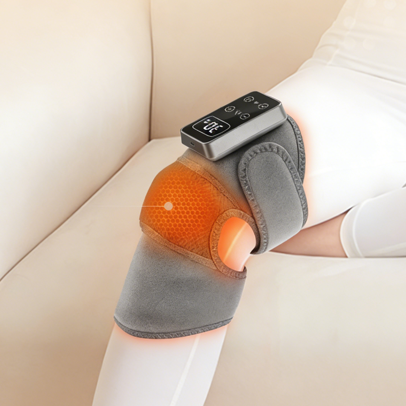 Cordless Electric Knee Support Massager for Pain Relief / Muscle Relaxation HailiCare