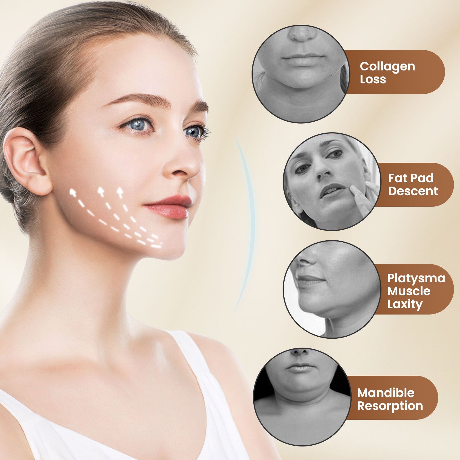 HailiCare V Face Lifting Device Firming Facial Massager Facial Beauty Instrument Face Slimming Massager Double Chin Removal Electric Double Chin and Intelligent V-Shaped Face Machine with 6 Modes & 8 Adjustable Intensities HailiCare Health & Beauty