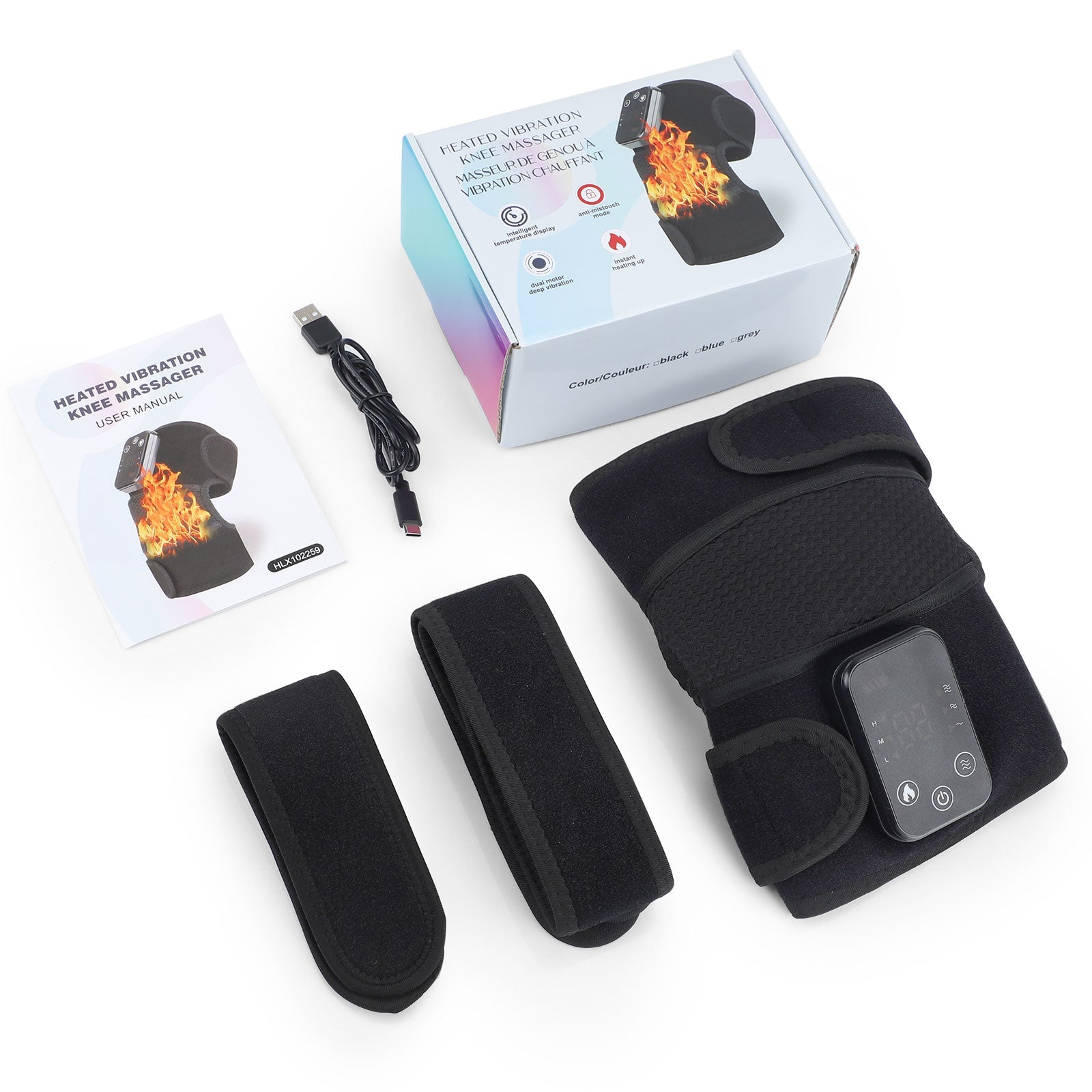 Heated vibrating knee massager, effectively relieves muscle soreness HailiCare
