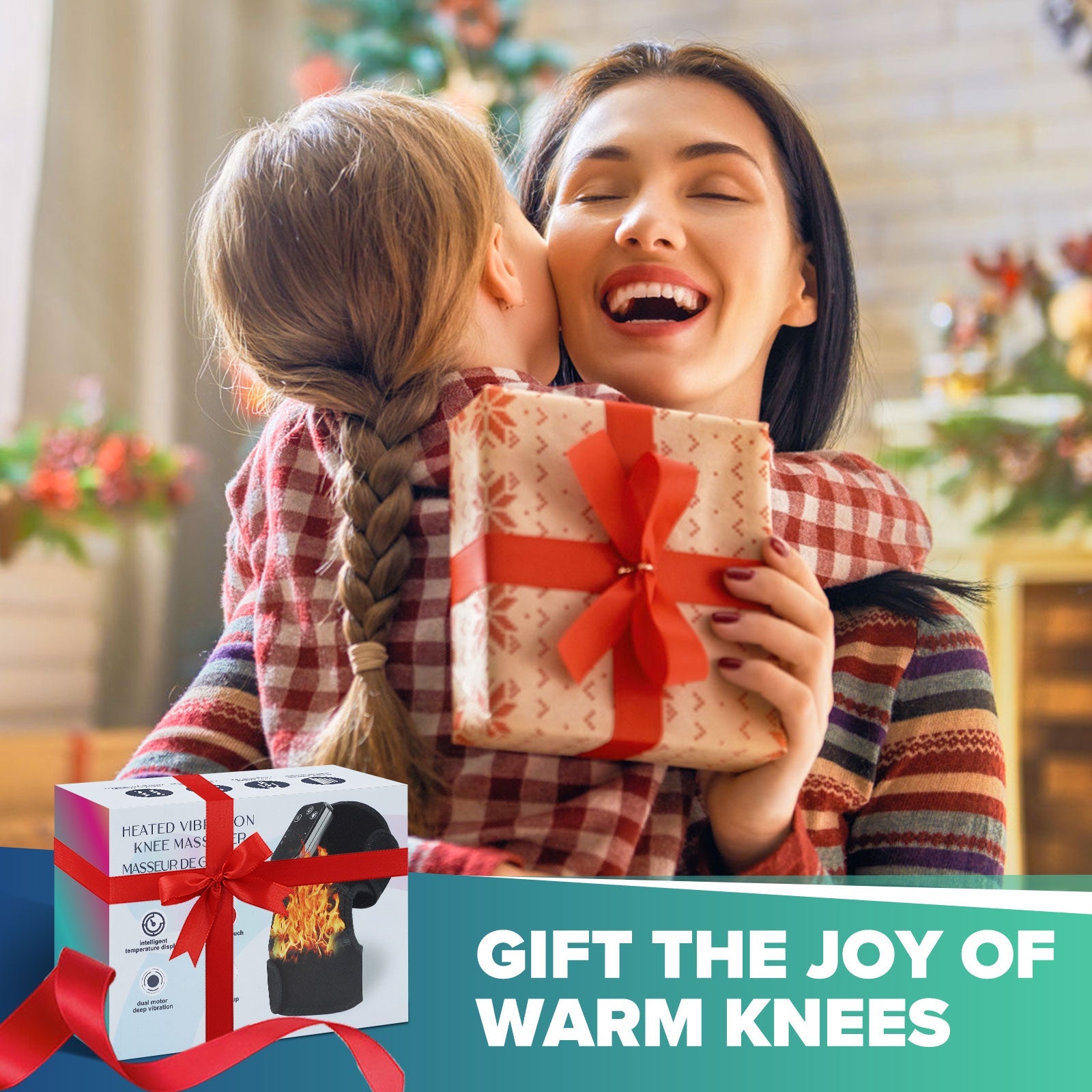 Heated vibrating knee massager, effectively relieves muscle soreness HailiCare