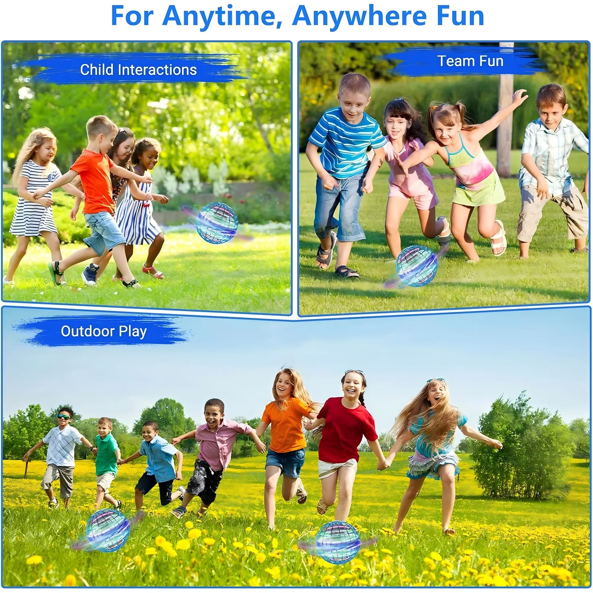 Flying Orb Ball Toys 360°Rotating Soaring Hover Orb Boomerang Spinner Magic LED Light Flying Ball Toys Hand Controlled Spinning Drone Ball Safe for Kids Adults Indoor Outdoor, Age for 6+ Agdoad