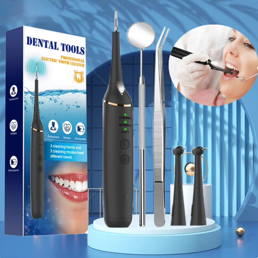 BearCris Electric Ultrasonic Dental Calculus Remover, Portable Teeth Stains Cleaning Tools Kit BearCris