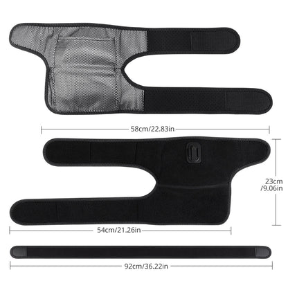 HailiCare Detachable Wireless APP Control Electric Heating Vibrating Shoulder & Knee Massager Kit 7 Temperature Levels 3 Timing Level Pain Relief 3 Levels Timer Massage Belt Brace Touch Control LCD Display Graphene Heating Shoulder & Knee Support Strap HailiCare Health & Beauty