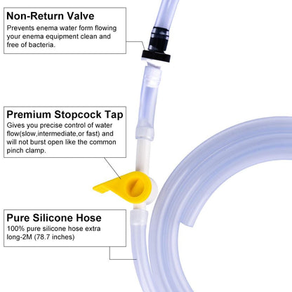 Hailicare Reusable Non-Toxic Stainless Steel Enema Cleanse Kit With 2 Liter Bucket HailiCare Health & Beauty