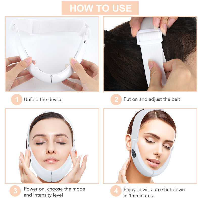 EMS Facial Lifting Device LED Photon Therapy Face Slimming Vibration Massager Double Chin V Line Lift Belt HailiCare