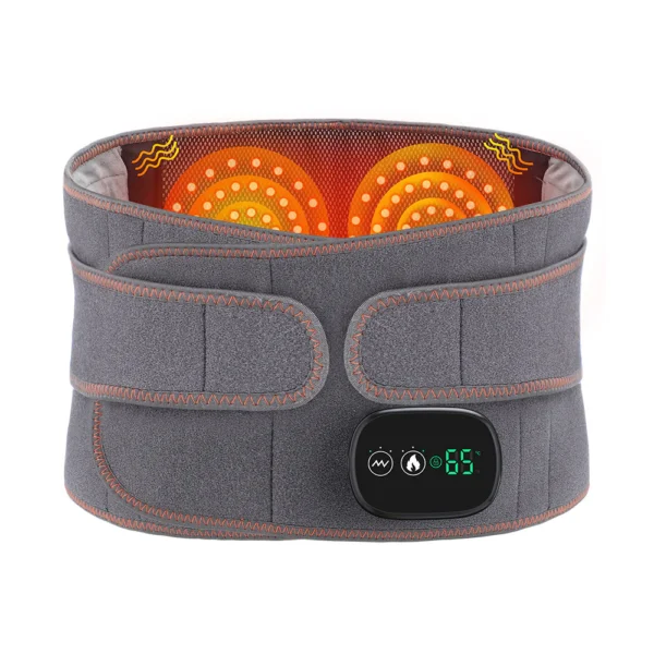Hailicare Heating Massage Belt for Back Pain Relief, Red Light Therapy Hot Compress Cordless Heating Pad