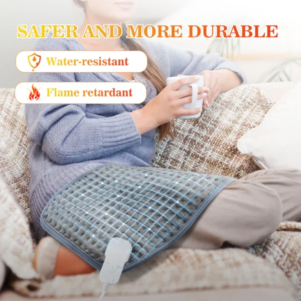 Electric Heating Pad Shoulder Neck Back Abdomen Leg Pain Relief Timed Physiotherapy