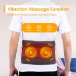 Hailicare Heating Massage Belt for Back Pain Relief, Red Light Therapy Hot Compress Cordless Heating Pad