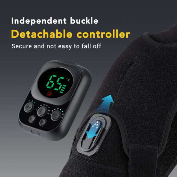 Hailicare Detachable App Control Heating Vibration Shoulder Wrap Massager For Arthritis Pain Relief