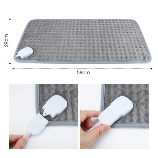 Electric Heating Pad Shoulder Neck Back Abdomen Leg Pain Relief Timed Physiotherapy