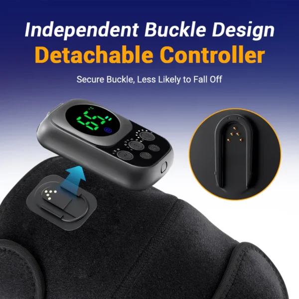 Hailicare Wireless Control Heating Knee Massage Pad for Arthritis Joint Pain Relief Knee Brace Massager