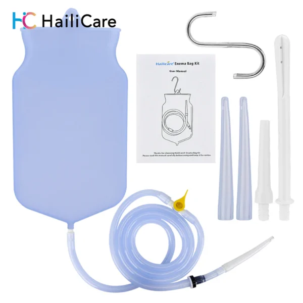 Hailicare Reusable Silicone Enema Cleanse Kit