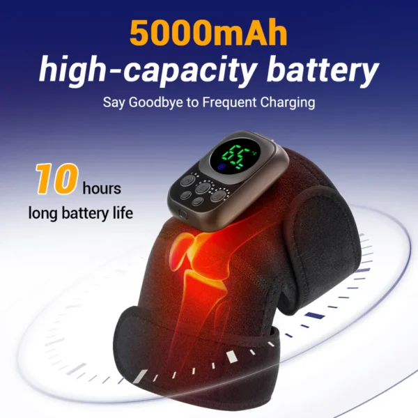 Hailicare Wireless Control Heating Knee Massage Pad for Arthritis Joint Pain Relief Knee Brace Massager